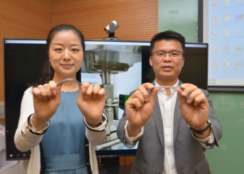 Professor Huang Mingxin and PhD student Miss Liu Li. Credits: hku.hk