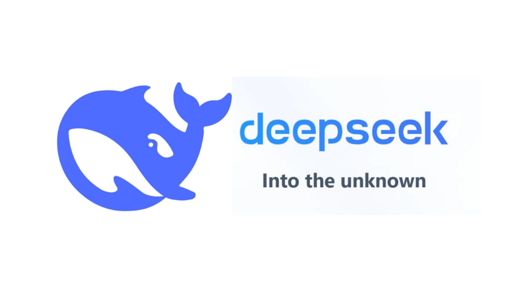 deepseek logo and landing page