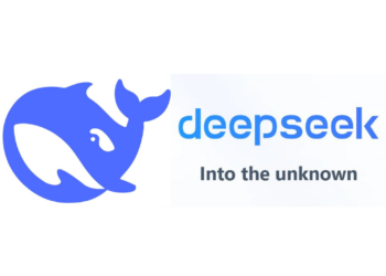 deepseek logo and landing page